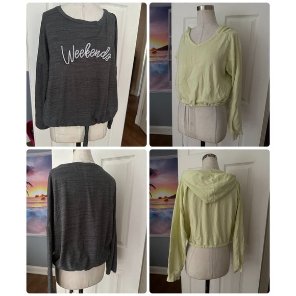 2 super cute sweatshirt hoodie tops XS/S So brand and Secret Treasures - Picture 1 of 9